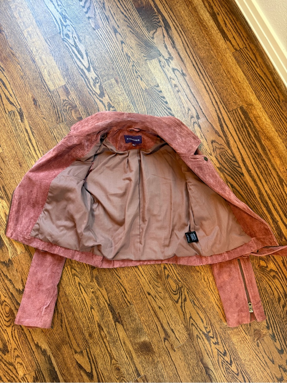 Vigoss Suede Leather Moto Jacket XS - Picture 3 of 5